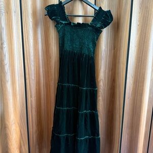 Hill House Dark Green Ellie Nap Dress